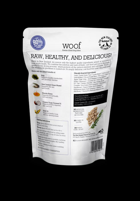 New Zealand Natural Pet Co Woof Freeze Dried Dog Treats - Lamb - 1.76oz Bag